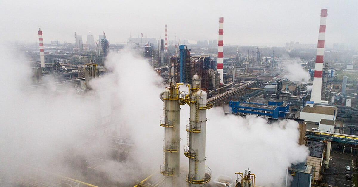 A photo of a Gazprom natural gas refinery in Russia. How will Nord Stream 2 sanctions impact energy dependent countires?