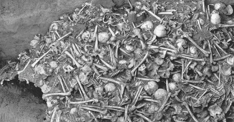 Photo of the Crow Creek Massacre Remains.