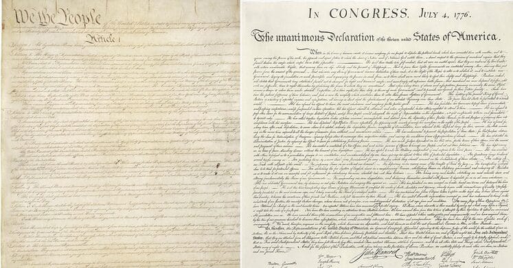 The Declaration of Independence vs the Constitution