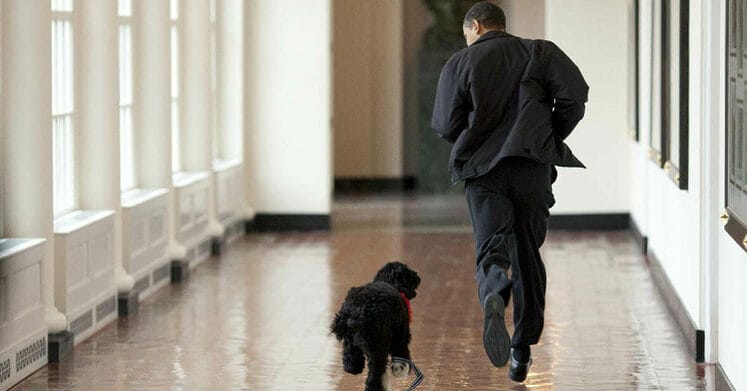 obama running away